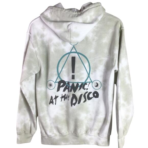 Panic At The Disco P!ATD Tie Dye Hoodie Green White Small - Picture 1 of 5